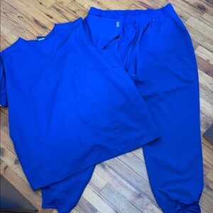 Cherokee Royal Blue Workwear Scrub Set